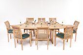 Monte Carlo 8 Seater Teak Garden Dining Table Furniture Set