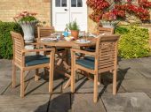 Biarritz 4 Seater Teak Garden Patio Furniture Set