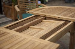 Monte Carlo 8 Seater Teak Garden Patio Dining Table Furniture Set