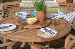 Biarritz 4 Seater Teak Garden Patio Furniture Set