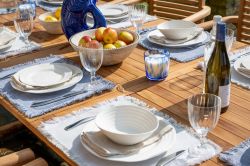 Antibes 10 Seater Large Teak Garden Patio Dining Table Furniture Set