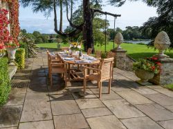 Deauville 8 Seater Teak Garden Patio Dining Table Furniture Set