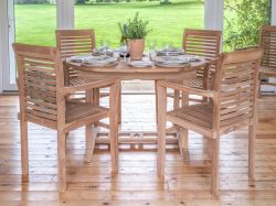 Paris 6 Seater Teak Garden Dining Table Furniture Set