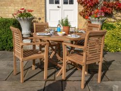Biarritz 4 Seater Teak Garden Patio Furniture Set