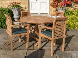 Biarritz 4 Seater Teak Garden Patio Furniture Set