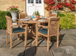 Biarritz 4 Seater Teak Garden Furniture Set