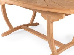 Sunburst 6 Seater Teak Garden Patio Dining Table Furniture Set