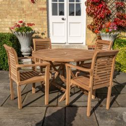 Biarritz 4 Seater Teak Garden Patio Furniture Set