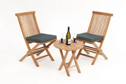 Montpellier 2 Seater Teak Bistro Garden Furniture Set