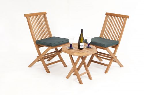 Versailles 2 Seater Teak Bistro Garden Furniture Set