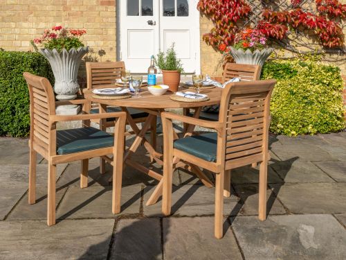 Biarritz 4 Seater Teak Garden Patio Furniture Set